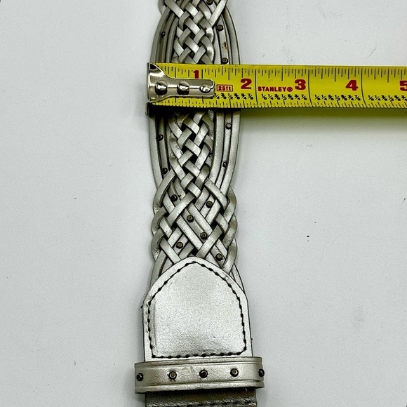 Like New Braided Leather Belt, Champagne Gold, size‎ M/L - Picture 11 of 13